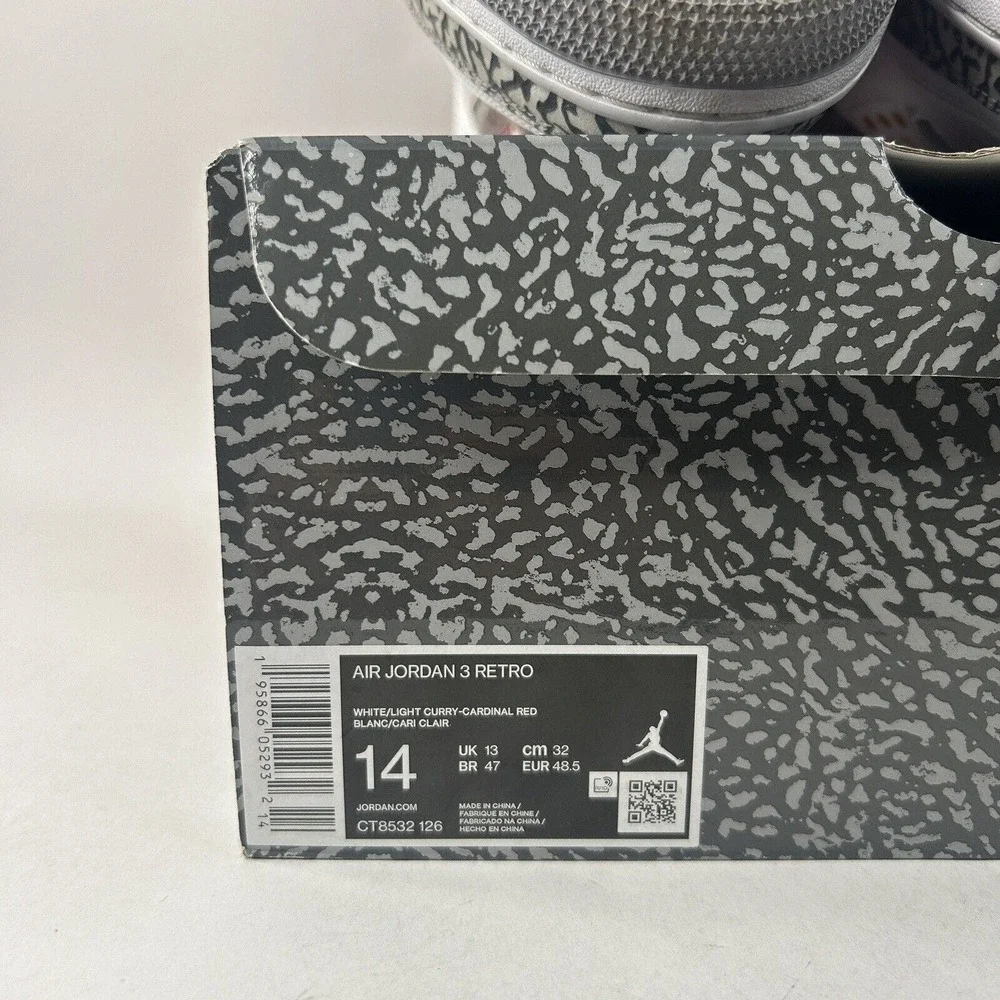Nike Shoes Air Jordan 3 Retro “Cardinal Red” 2024 - Picture 8 of 8